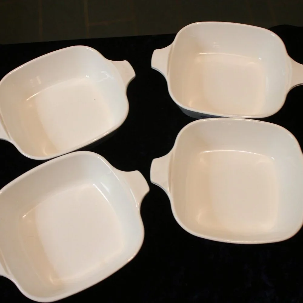 Vintage Corning Ware P-41 Petite Pan Blue Cornflower Pattern Set of 4